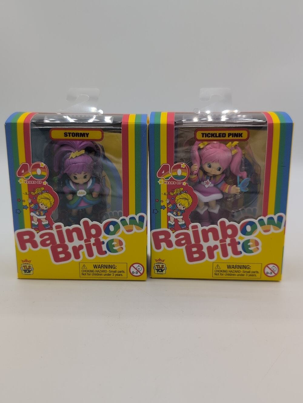 STORMY/TICKLED PINK LOT Rainbow Brite Cheebee 40th Anniversary Mini Figure NEW